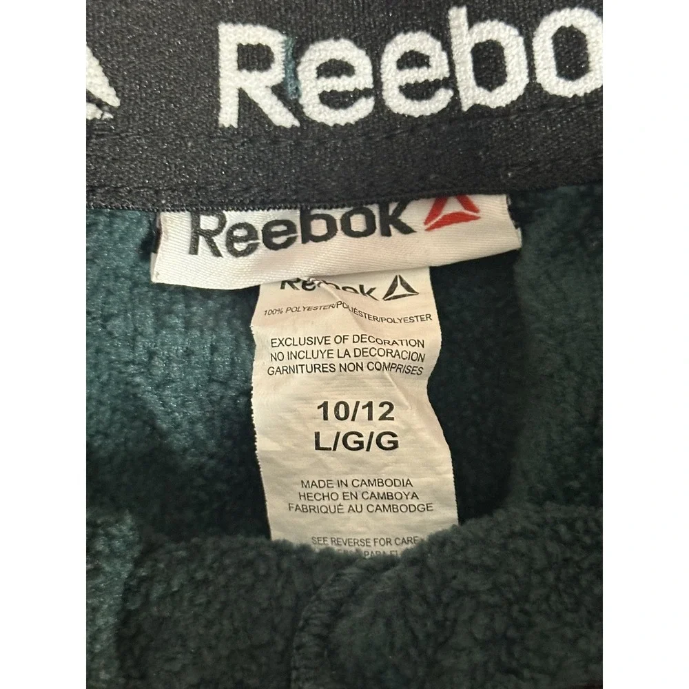 Reebok Performance Joggers Youth Large 10/12 Green Polyester Sweatpants